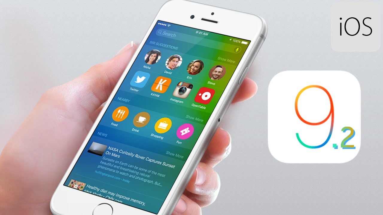 Обновление iOS 9.2.1 устранило уязвимости в безопасности системы