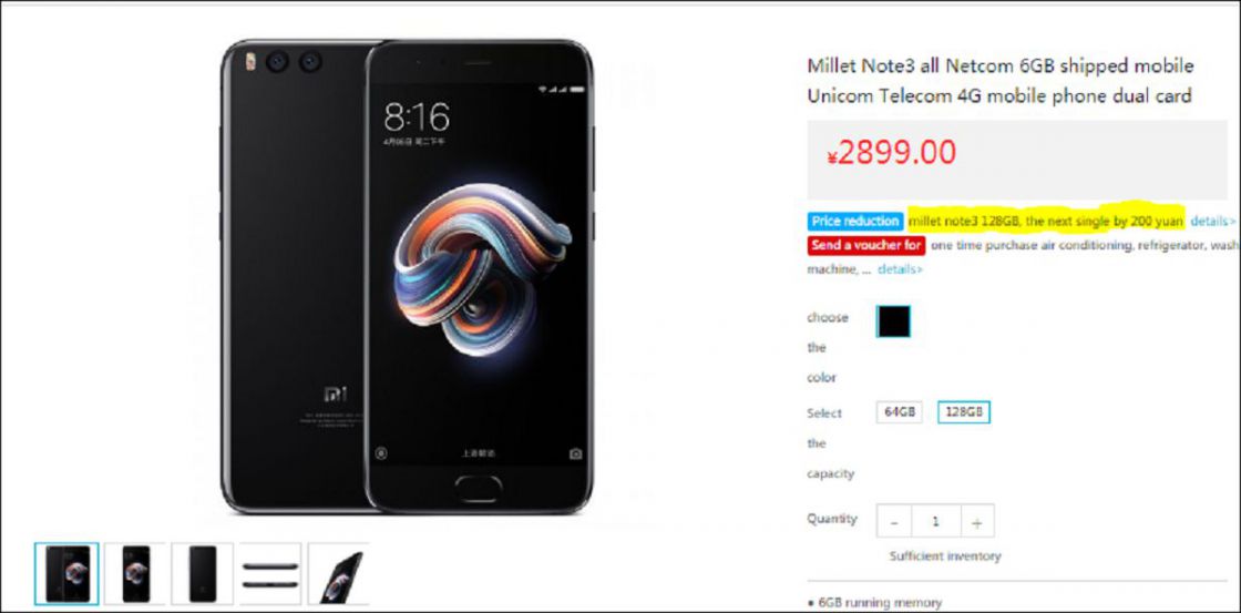 Xiaomi Mi Note 3 