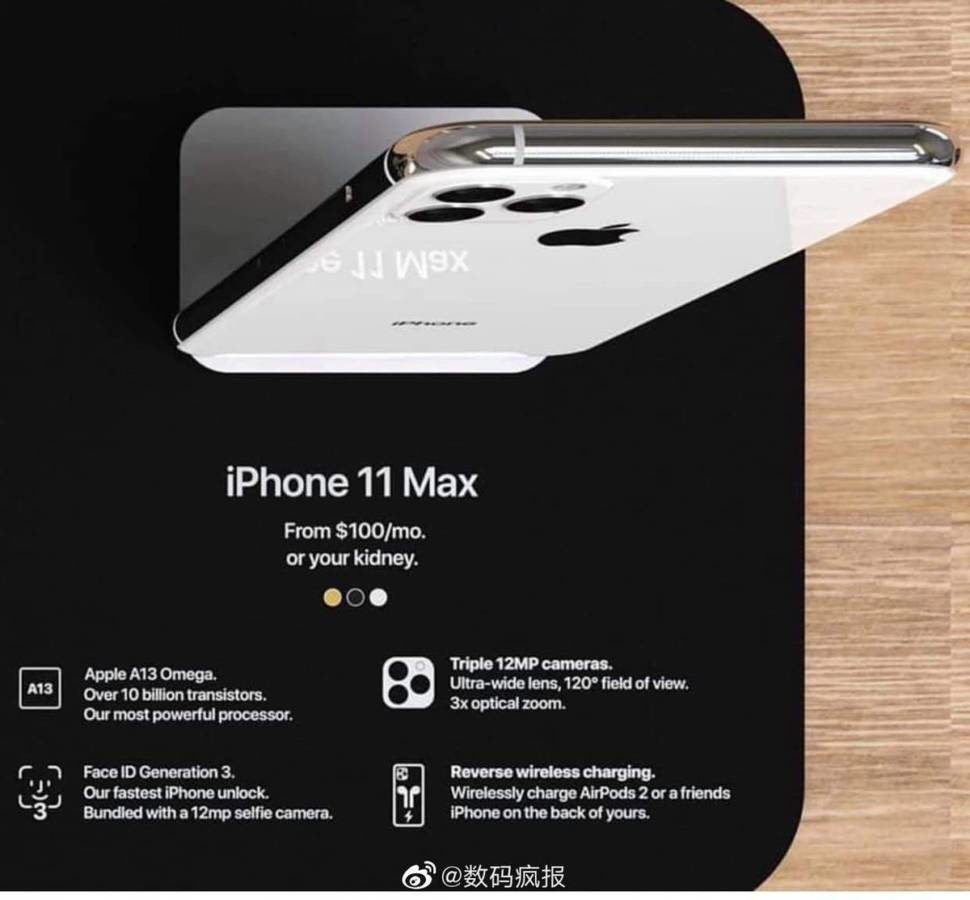 Всю линейку новых iPhone показали на качественных рендерах