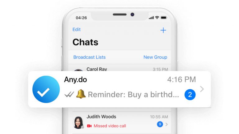 Anydo Whatsapp
