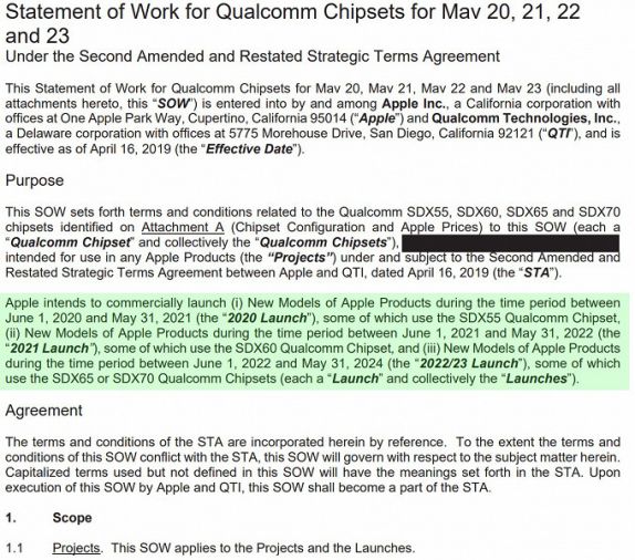 Qualcomm/Apple 5G