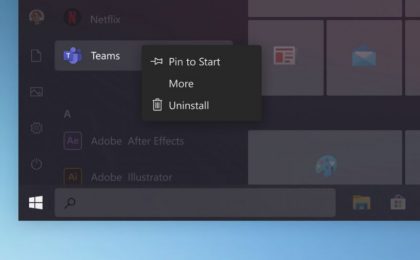 Windows 10 Start Menu Curvy Corners