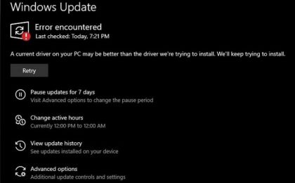 Windows Update Error Large
