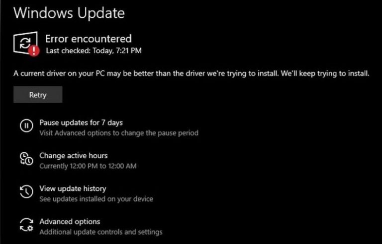 Windows Update Error Large