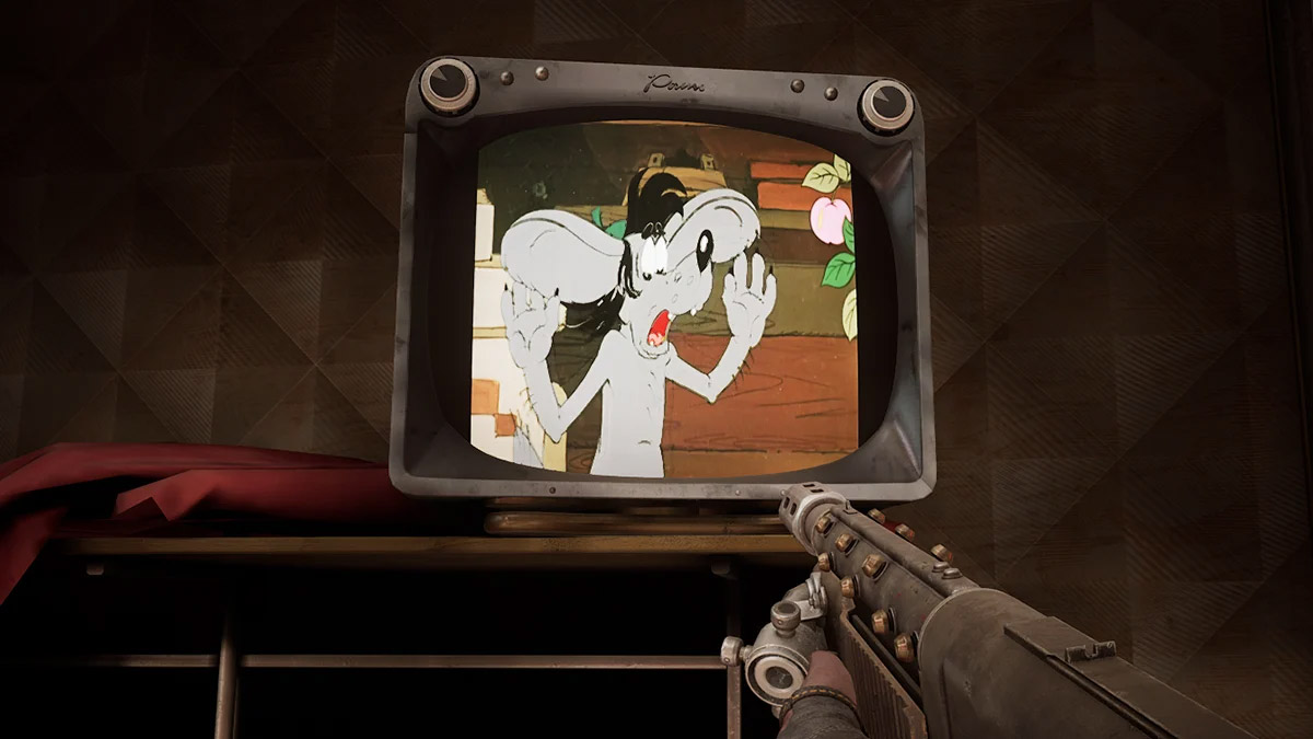 В Atomic Heart убрали фрагмент мультфильма «Ну, погоди!», который посчитали расистским