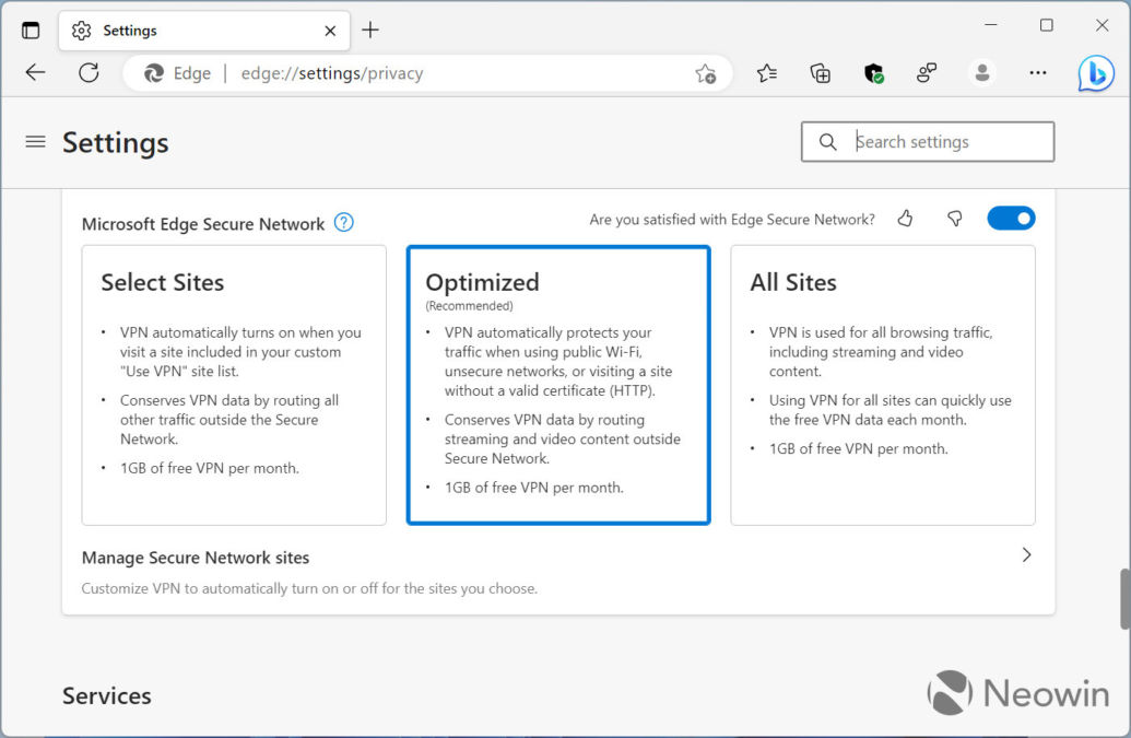 microsoft edge vpn