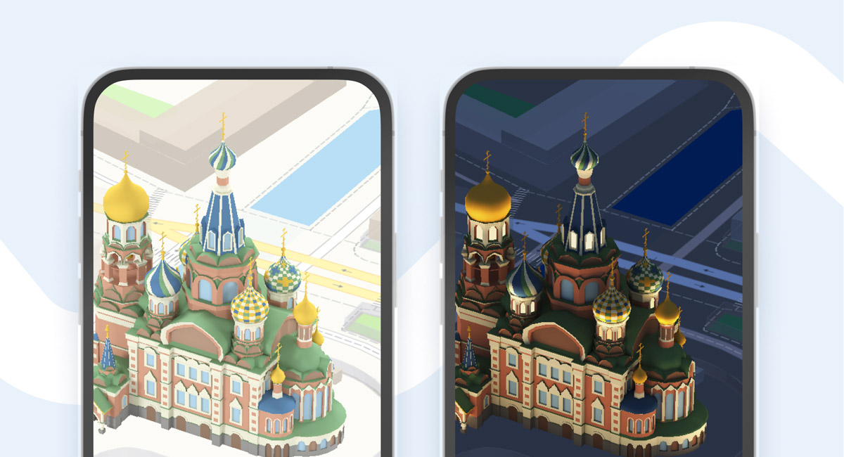 Яндекс Карты получили 3D-модели достопримечательностей Москвы и Санкт-Петербурга