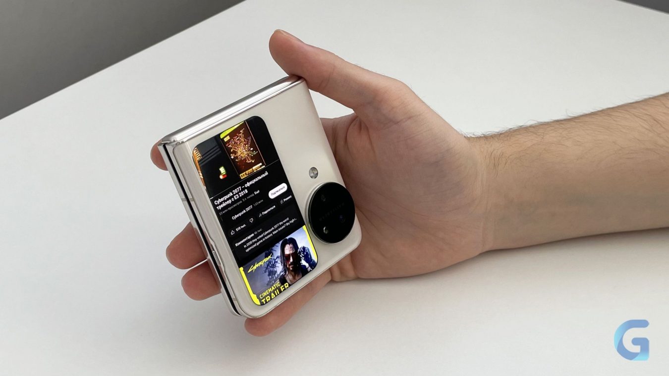 Работа мини-экрана OPPO Find N3 Flip