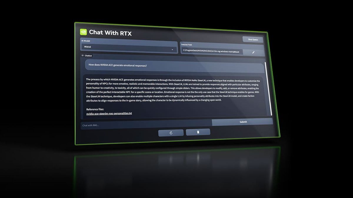 Nvidia запустила локальную генеративную нейросеть Chat with RTX