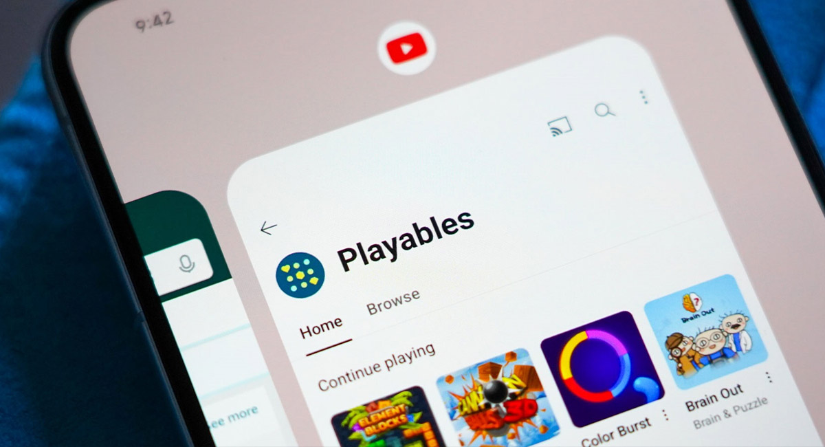 На YouTube появился раздел Playables с казуальными играми
