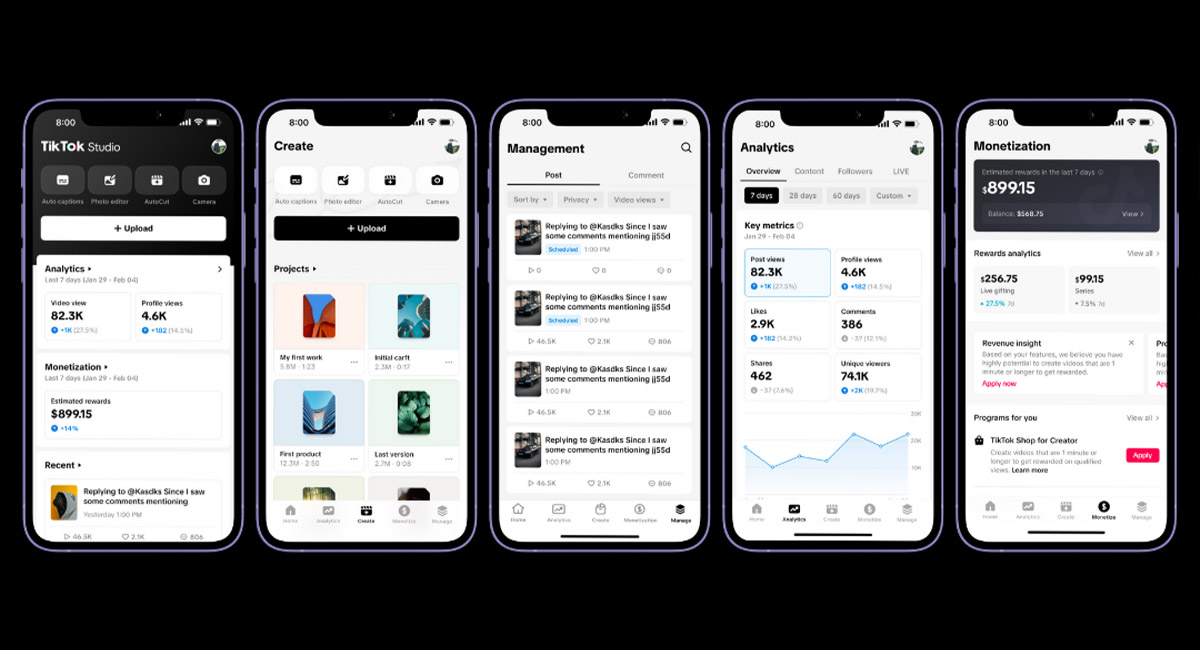Запуск TikTok Studio — платформы для управления аккаунтом и контентом