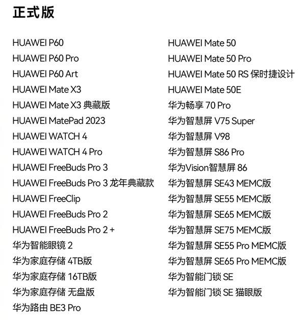 35 устройств HUAWEI получили HarmonyOS 4.2