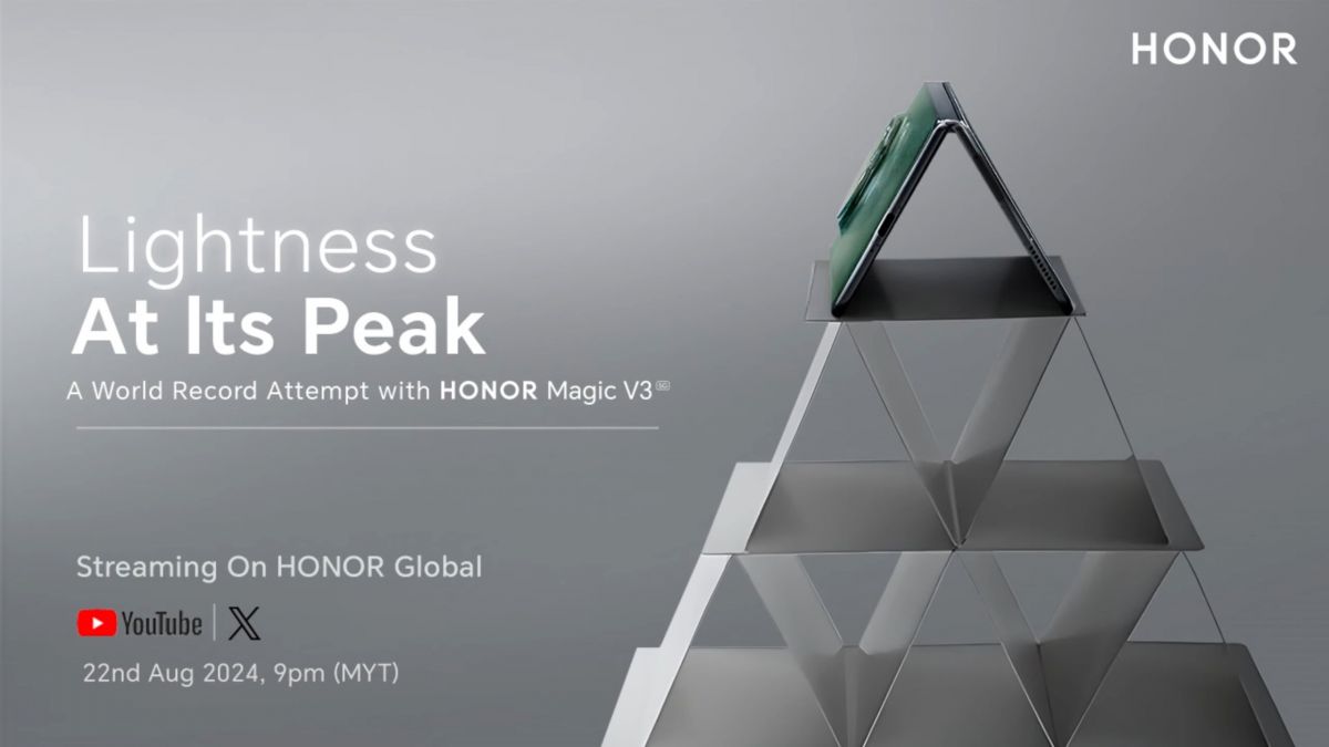 HONOR Magic V3 может установить рекорд Гиннесcа, став частью карточного домика