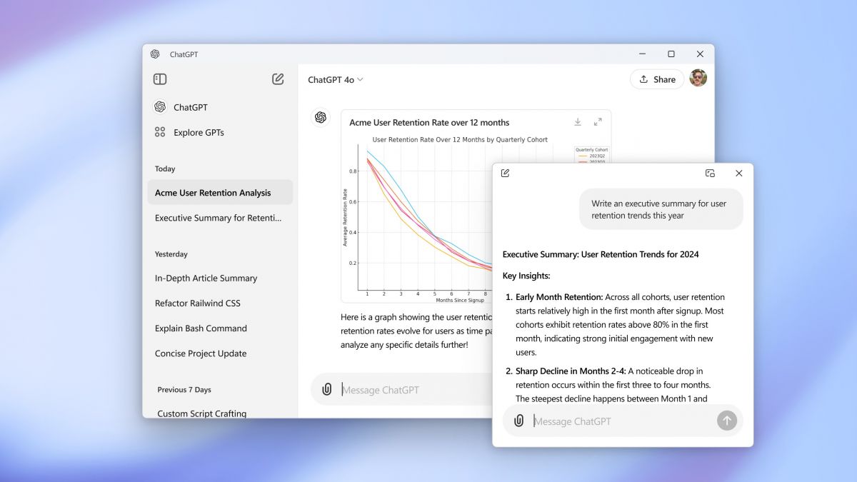 OpenAI выпустила приложение ChatGPT для Windows