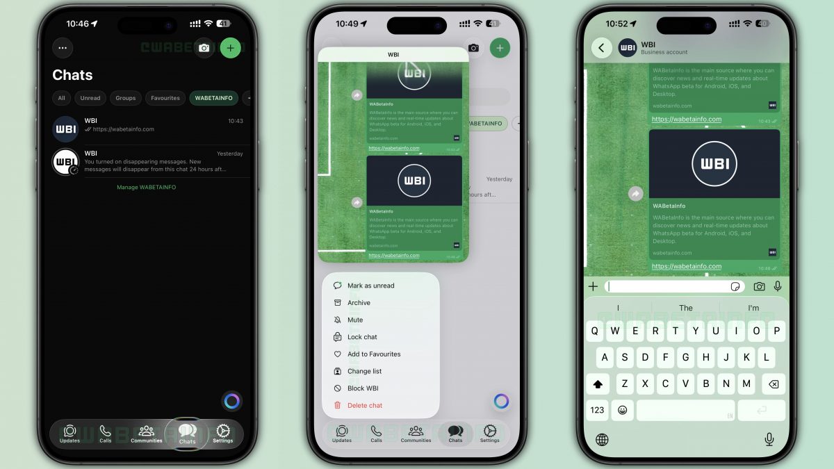 WhatsApp для iOS 26 получил новый «стеклянный» дизайн