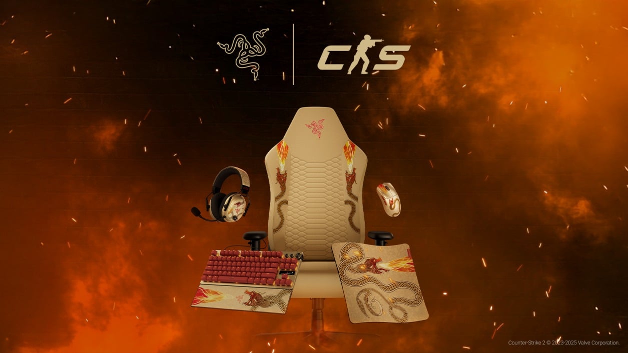 Razer выпустила игровые девайсы в стиле скина Dragon Lore из Counter-Strike 2