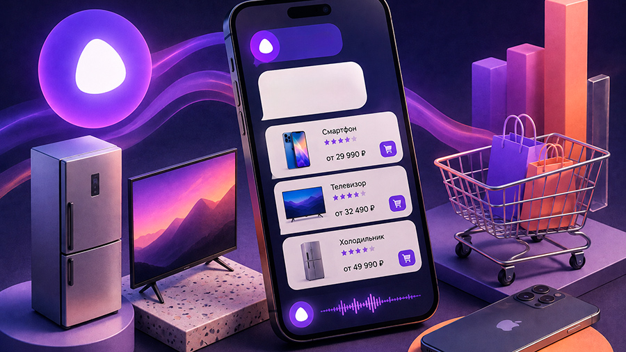 Россияне все чаще ищут смартфоны и технику через «Алису AI»