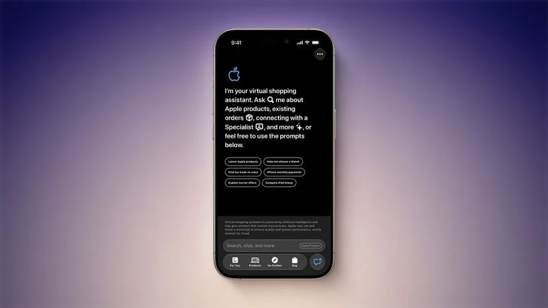 Apple начала внедрять ИИ-помощника в приложение Apple Store