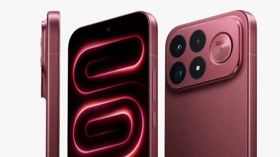 До анонса: в сеть утекли рендеры топового Redmi K100 Pro Max в цвете Cabernet Red