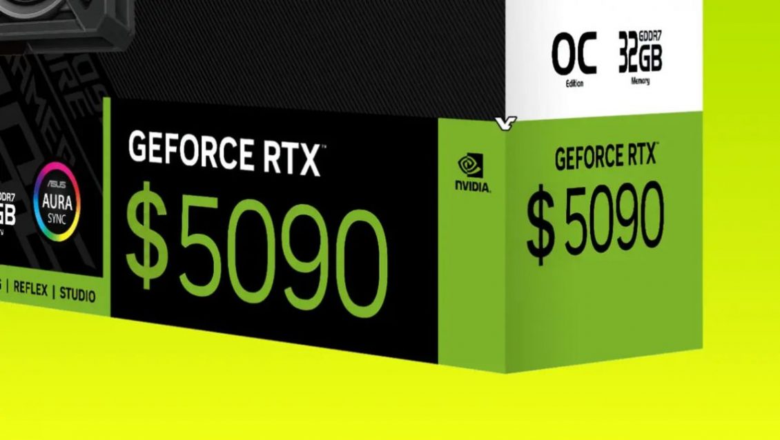 Базовые версии видеокарт GeForce RTX 5090 подорожали до $5100