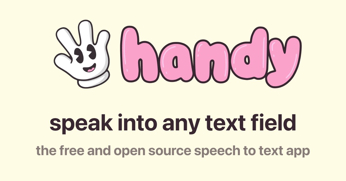 Handy — бесплатное приложение для локальной диктовки текста