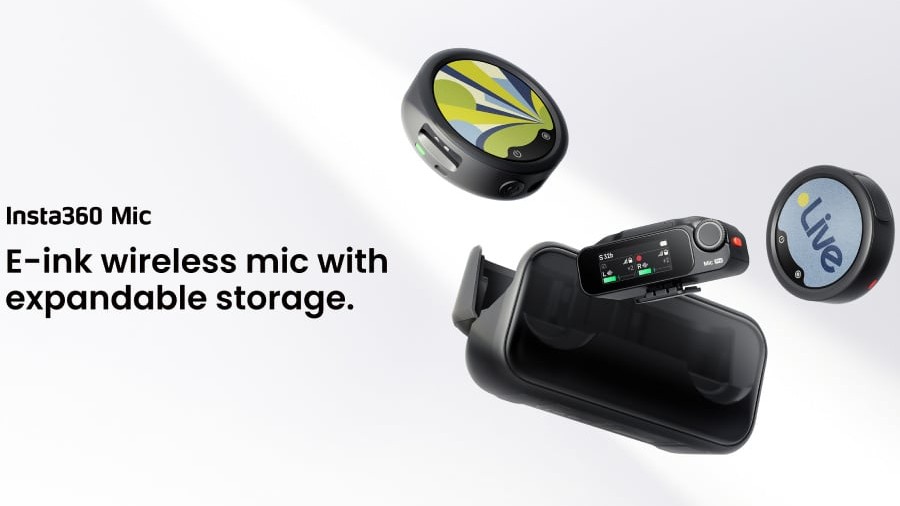 Вышел Insta360 Mic: настраиваемый E-Ink-экран и запись на microSD