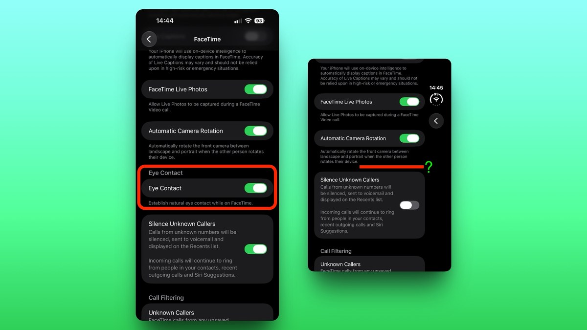 iPhone Duo остался без коррекции взгляда в FaceTime