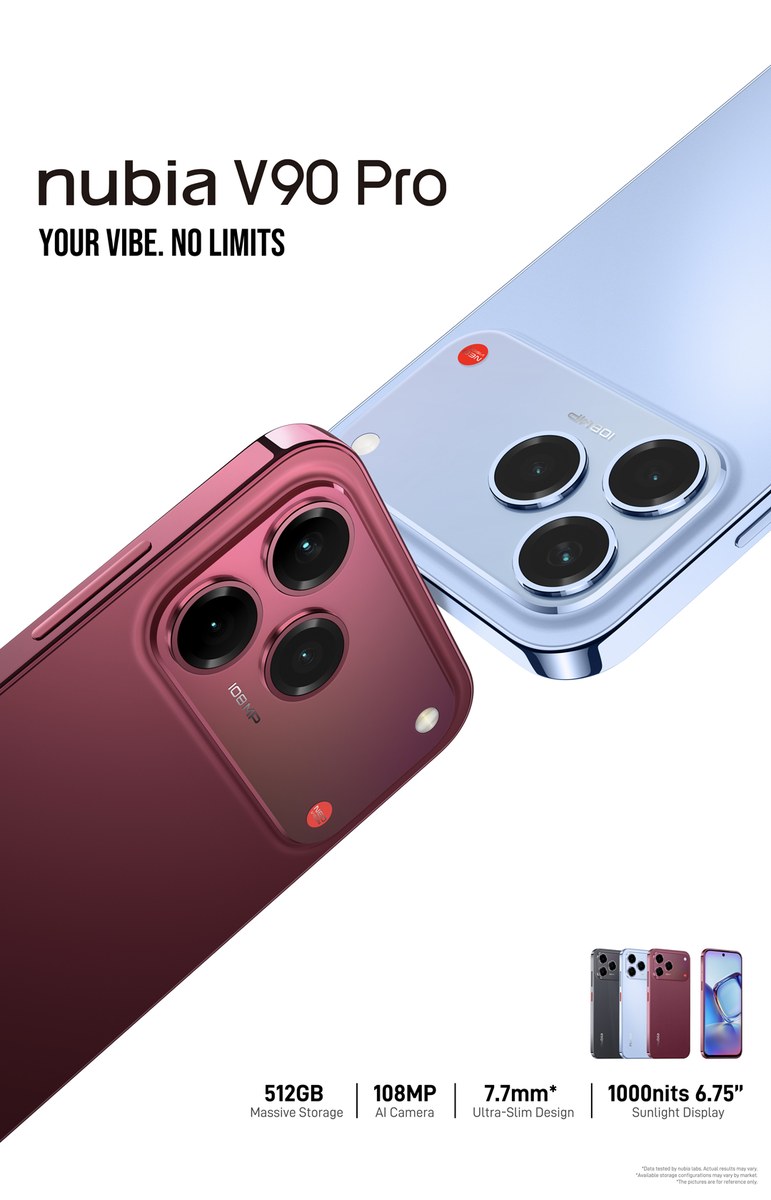 Nubia V90 Pro: новый смартфон с 108 Мп камерой и дизайном под iPhone 18 Pro